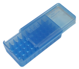 MTM Case-Gard P50SS4524 Side-Slide Ammo Box Pistol Multi-Caliber Handgun Clear Blue Plastic 50rd