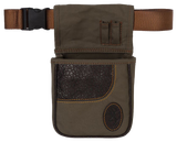 Browning 121504843 Laredo Shell Pouch Olive Canvas/Leather Belt Mount