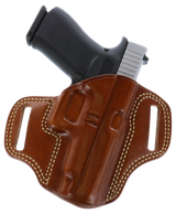 Galco CM226 Combat Master  OWB Tan Leather Belt Slide Compatible w/ Glock 19/Glock 23 Gen2-5/CZ P-10C Belt 1.75" Wide Right Hand