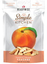 ReadyWise SK05008 Simple Kitchen Freeze Dried Fruit Peaches 1 Serving Pouch 6 Per Case