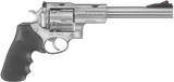 Ruger 5501 Super Redhawk  44 Rem Mag/44 Special 6rd 7.50" Satin Stainless Steel w/Integral Mount Barrel, Satin Stainless Cylinder & Frame, Black Hogue Tamer Monogrip, Transfer Bar Safety