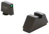 AmeriGlo GL810 Optic Compatible Sight Set for Glock  2XL Tall Green Tritium Black Outline Front Sight-Black Rear Sight