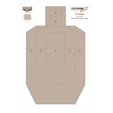 Birchwood Casey 37206 EZE-Scorer  IPSC Silhouette Paper Hanging Universal 12" x 18" Tan 10 Pk.