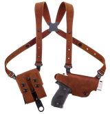 Galco CL2204 Classic Lite 2.0 Shoulder System Shoulder Size Fits Chest Up To 56" Natural Leather Shoulder Fits Walther PPK Fits Walther PPK/S Right Hand