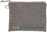 Allen 3627 Pistol Pouch  Gray Polyester w/Lockable Zippers, ID Label & Fleece Lining Holds Full Size Handgun 7" L x 9" W Interior Dimensions