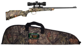 Crickett KSA2163BSC Youth Package 22 LR 1rd 16.12" Blued Barrel/Receiver, Mossy Oak Break-Up Synthetic Stock, Rebounding Firing Pin Safety Includes 4x32mm Scope, Scope Mount & Soft Case