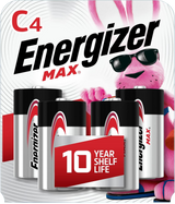 Energizer E93BP4 C Max Black & Silver 1.5V Alkaline, Qty (4) Single Pack