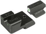 TruGlo TGTG231N4W Tritium Pro  Green Tritium Front & Rear/ Black Nitride Fortress Frame, Fits 1911 3" Officer & 4.25", Front Sight Dovetail/Rear Sight Dovetail Mount