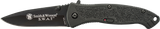 Smith & Wesson Knives SWATMBCP S.W.A.T.  3.20" Folding Plain Black 4034 SS Blade Black Aluminum Handle Includes Pocket Clip