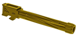 Rival Arms RA20G104E Precision Match Grade 9mm Luger Compatible w/Glock 17 Gen5, 4.49" Fluted Threaded Gold PVD Stainless Steel