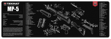 TekMat TEKR36HKMP5 MP5 Cleaning Mat Black/White Rubber 12"x36" HK MP5 Parts Diagram