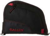 Allen 7738 Auto-Fit  Handgun Case Black Endura w/Red Trim, Foam Padding, Knit Lining, Mag Sleeve, Storage Pocket & Lockable Zipper 9" L