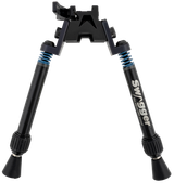 Swagger SWAGBPSFR10 SFR10 Flex to Rigid QD Bipod with Black Finish, Picatinny Attachment & 6-10.50" Vertical Adjustment