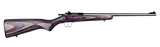 Crickett KSA2228 Youth  22 LR 1rd 16.12" Stainless Steel Barrel, Fixed Front/Adjustable Rear Peep Sights, Purple Laminate Stock w/11.5" LOP, Rebounding Firing Pin Safety