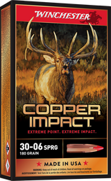 Winchester Ammo X3006CLF2 Copper Impact  30-06Springfield 180gr Copper Extreme Point Lead Free 20 Per Box/10 Case