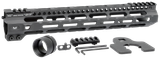 Midwest Industries MIULW12625 Ultralight  AR-15 Black Hardcoat Anodized Aluminum/Polymer 12.625" Picatinny/M-LOK