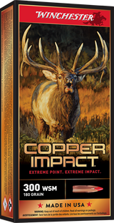 Winchester Ammo X300SCLF2 Copper Impact  300WSM 180gr Copper Extreme Point Lead Free 20 Per Box/10 Case
