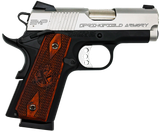 Springfield Armory PI9209LCA 1911 EMP *CA Compliant 9mm Luger 3" 9+1 Black Hardcoat Anodized Stainless Steel Slide Crossed Cannon Cocobolo Grip