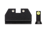 Night Fision CZU077286355YGZG Optics Ready Stealth Series For CZ-USA  Green Tritium Yellow Outline Front Sight-Green Tritium Black Outline  Rear Sight