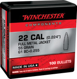 Winchester Ammo WB556MC55X Centerfire Rifle  5.56x45mmNATO 55gr Full Metal Jacket Boat Tail 100 Per Box/10 Case