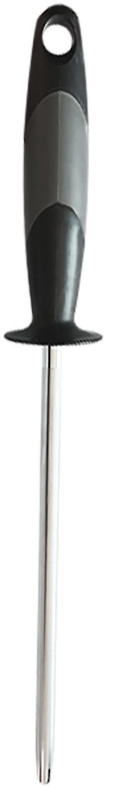 AccuSharp 034C Sharpening Steel  9" Diamond Steel Black Overmolded Rubber Handle Steel