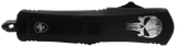 Templar Knife SFL232 Gen II Fallen Small 2.69" OTF Tanto Plain Powder Coated 440C SS Blade, 4.31" Black w/Skull Aluminum Handle, Glass Breaker