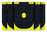 EZ-Aim 1537230 Splash Reactive  IPSC Silhouette Paper Hanging 12.50" W X 18.25" H Chartreuse/Black 30 Per Pkg