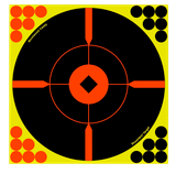 Birchwood Casey 34016 Shoot-N-C Reactive Target Self-Adhesive Paper Black/Yellow/Red 12" Bullseye 100 Pack