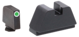 AmeriGlo GL481 Optic Compatible Sight Set for Glock  2XL Tall Green Tritium White Outline Front Sight-Black Rear Sight