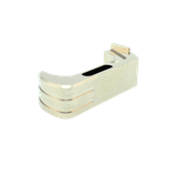 Cross Armory CRG5MCSV Mag Catch  Extended Compatible w/Glock Gen4-5 Silver Anodized Aluminum