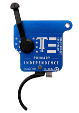 TriggerTech X33SRB14TBC Primary Independence Single-Stage Curved Trigger with 1.50-4 lbs Draw Weight, Red & Blue with White Engraving Finish for Remington 700