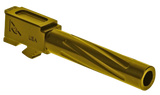 Rival Arms RA20G203E Precision V1 Match Grade 9mm Luger Compatible w/Glock 19 Gen5, 4.02" Fluted Gold PVD Stainless Steel
