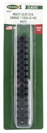Weaver Mounts 48343 Multi-Slot Base 618 Black Savage 110 Short Action