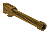 Rival Arms RA20G802E Precision V1 Match Grade 9mm Luger Compatible w/Glock 48, 4.17" Fluted Threaded Gold PVD Stainless Steel