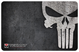 TekMat TEKR17PUNISHER Punisher Grunge Cleaning Mat Black/White Rubber 11"x17" Punisher Skull