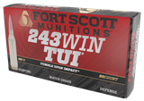 Fort Scott Munitions 243058SCV Tumble Upon Impact (TUI) Rifle 243Win 58gr Solid Copper Spun 20 Per Box/10 Case