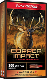 Winchester Ammo X300CLF2 Copper Impact  300WinMag 180gr Copper Extreme Point Lead Free 20 Per Box/10 Case