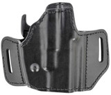 Bianchi 51831 Allusion Assent Pro-Fit OWB Size 11 Black Leather Belt Slide Compatible w/Glock 26/S&W M&P Shield/S&W M&P Compact/FN FNS Compact Belt Up to 1.50" Wide Right Hand