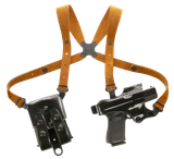 Galco JR212B Jackass Rig Shoulder System Shoulder Size Fits Chest Up To 56" Black Leather Harness Fits 1911 Right Hand