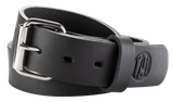 1791 Gunleather BLT014852SBLA 01  Gun Belt Stealth Black Leather 48/52 1.50" Wide Buckle Closure