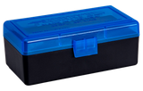 Berry's 36713 Ammo Box  38Special/357Mag Blue/Black Polypropylene 50rd