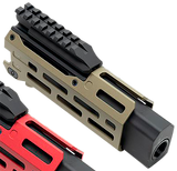 Strike Industries CEVOHG6FDE Strike  6" M-Lok Flat Dark Earth Aluminum with Faux Suppressor for CZ Scorpion EVO (7.72" Barrel Length)