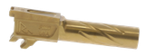 Rival Arms RA20P001E Precision Match Grade 9mm Luger 3.10" Fluted Gold PVD Steel, Fits Sig P365