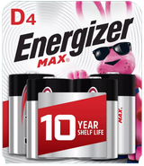 Energizer E95BP4 MAX D Batteries  Black & Silver Alkaline 1.5 Volt, Qty (12) 4 Pack