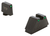 AmeriGlo GL815 Optic Compatible Sight Set for Glock  3XL Tall Green Tritium Black Outline Front Sight-Green Tritium Black Outline Rear Sight