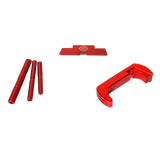 Cross Armory CRGOKRD 3 Piece Kit  Extended Compatible w/Glock Gen1-3 Red Anodized Steel/Aluminum