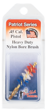 Pro-Shot PSP45 Patriot Series Bore Brush .45 Cal Pistol #8-32 Thread Nylon Bristles Brass Core