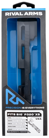 Rival Arms RA-RA10P502A Faction Series Slide A1 Sig P320 X-Five Docter Cut Cerakote Black 17-4 Stainless Steel
