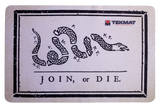 TekMat TEKR17JOIN  Cleaning Mat Black/White Rubber 11"x17" Join or Die Snake