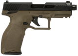 Taurus 1-2TX22141O-10 TX22 T.O.R.O. 22 LR 10+1 4.60" Matte Black Threaded Barrel, Black Hard Coat Anodized Optic Ready/Serrated Slide, OD Green Polymer Frame w/Picatinny Rail, Textured Grip